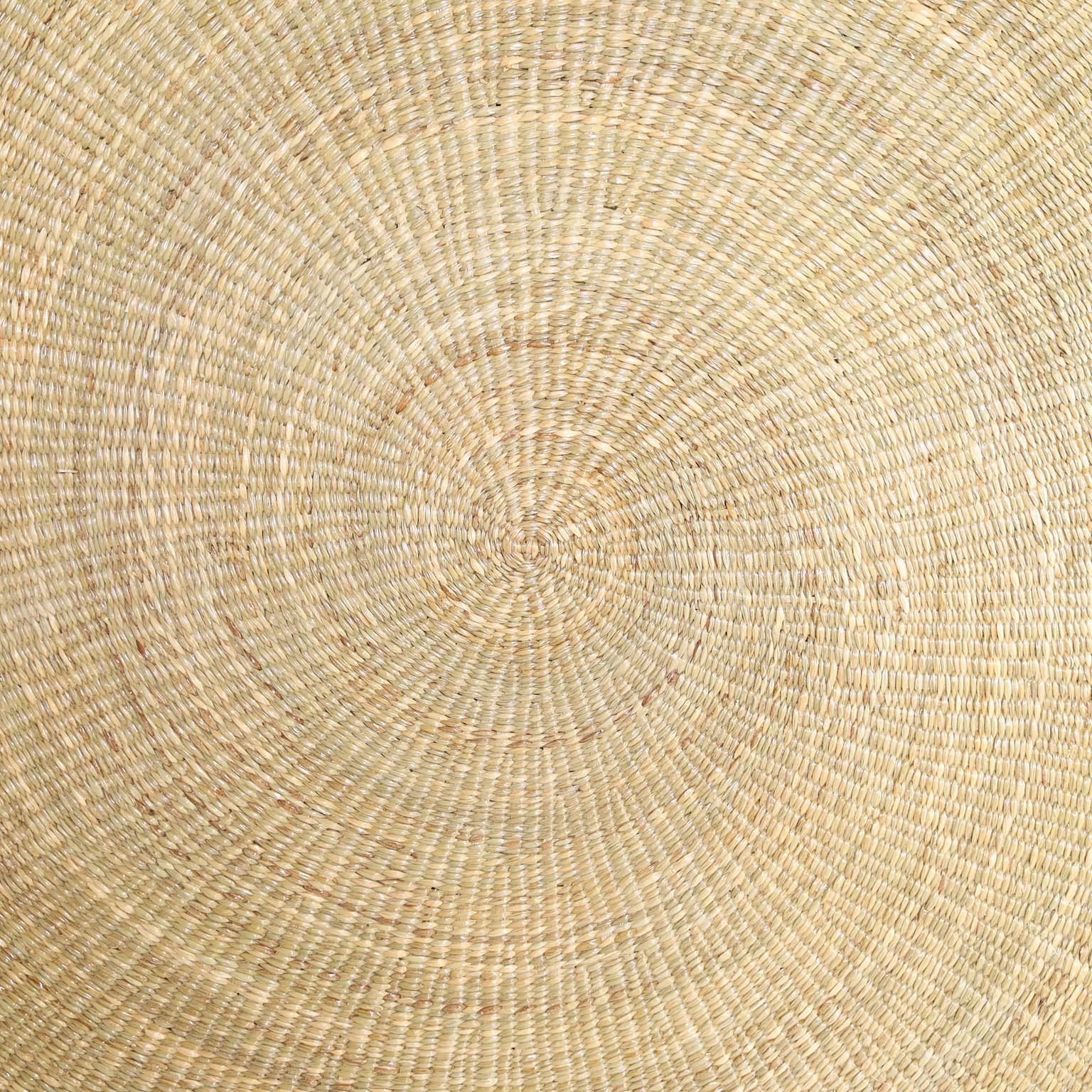 British Colonial Style Wicker Pedestal Dining Table In New Condition In Palm Beach, FL