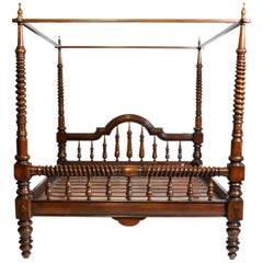 British Colonial Teak Wood Bed