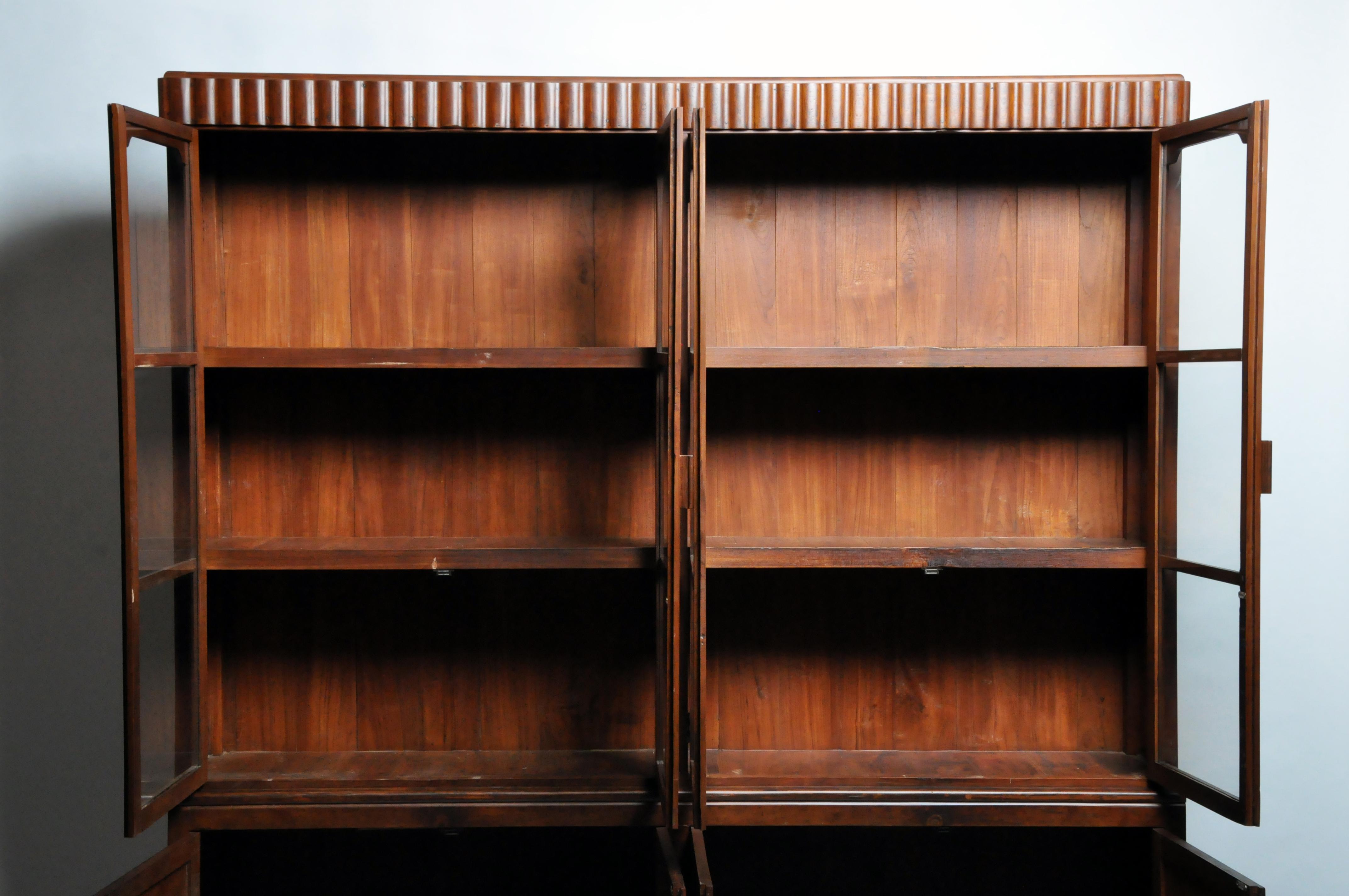 British Colonial Teak Wood Bookcase 3