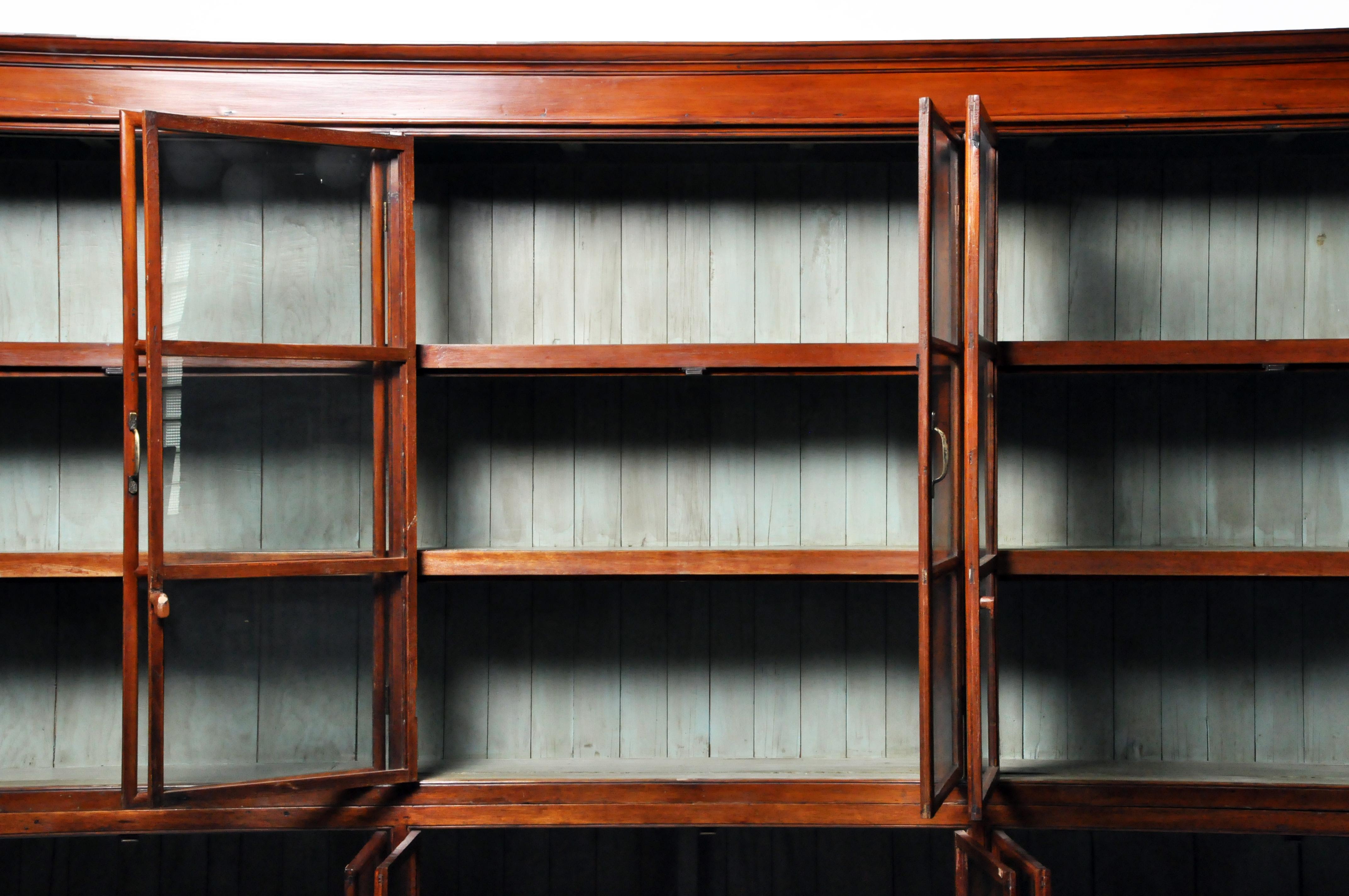 British Colonial Teak Wood Bookcase 9