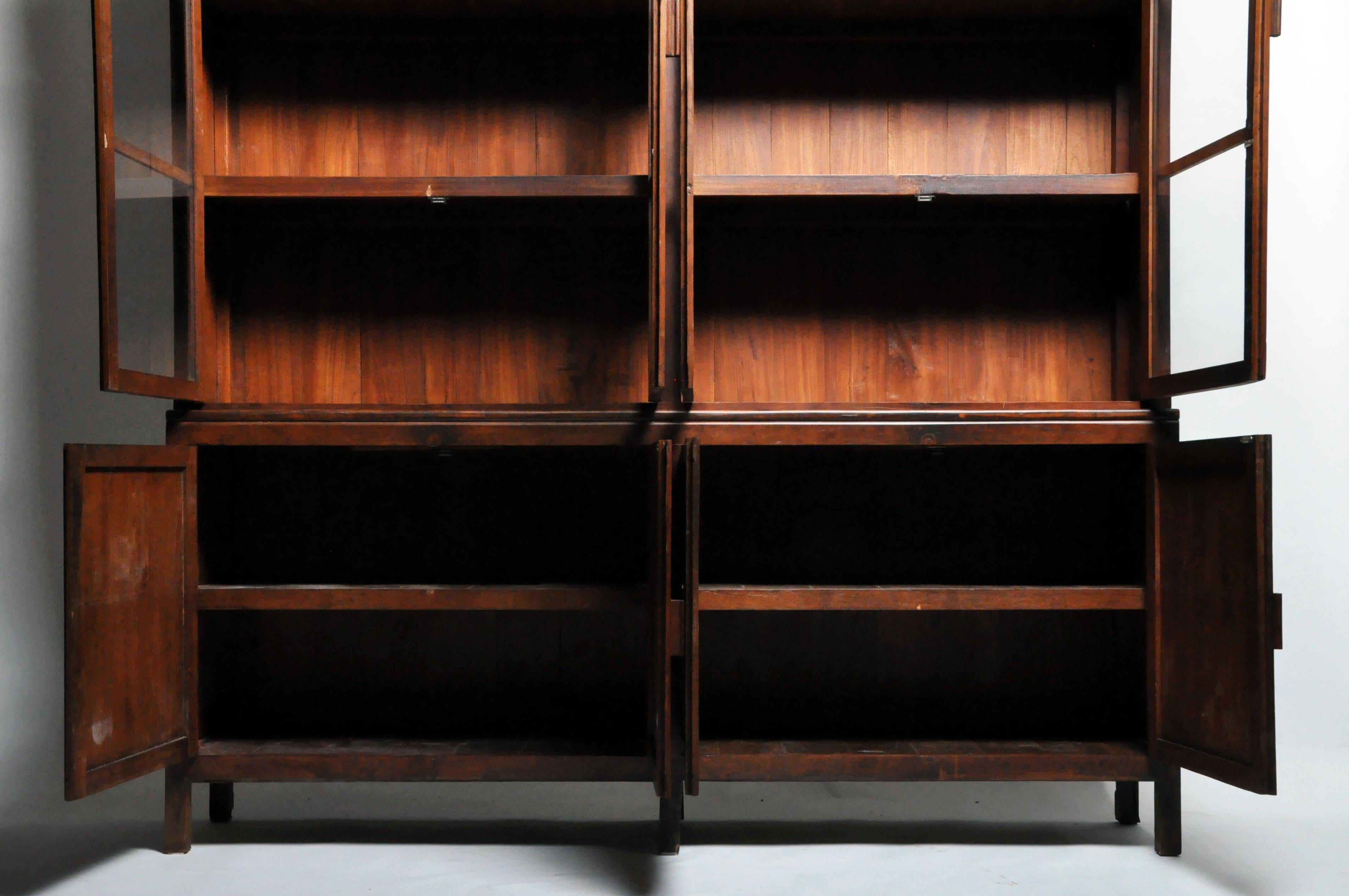 British Colonial Teak Wood Bookcase 7