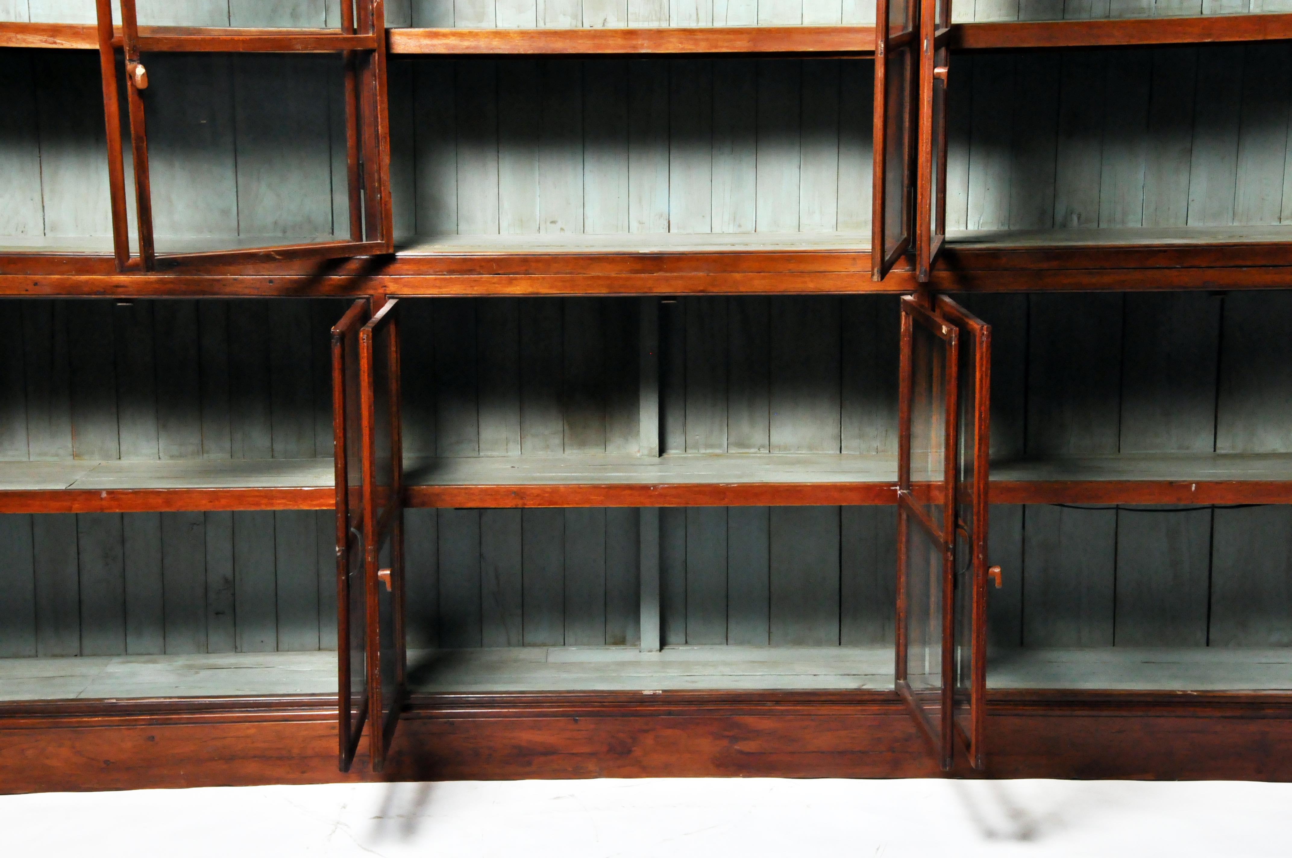 British Colonial Teak Wood Bookcase 10