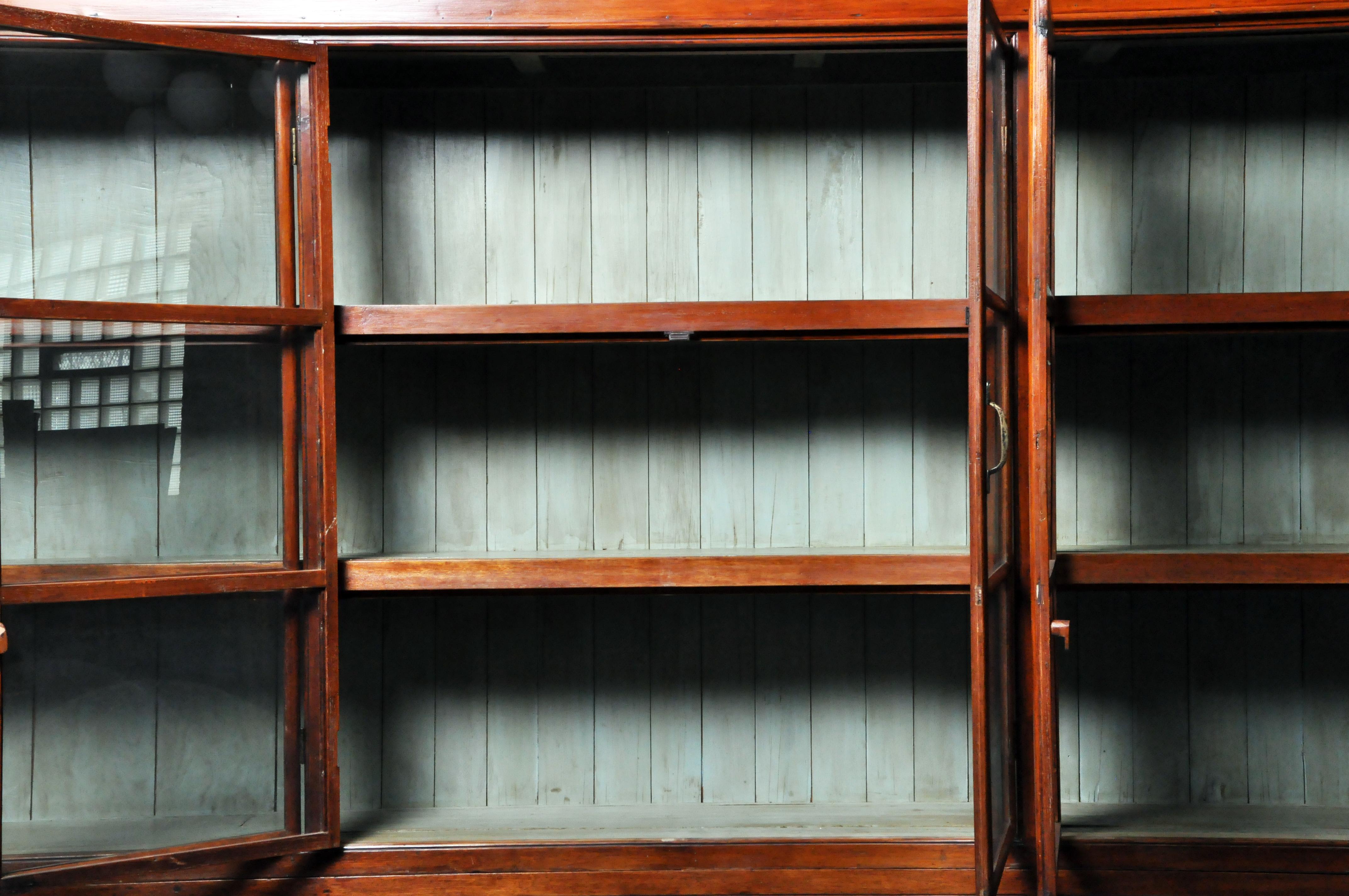 British Colonial Teak Wood Bookcase 11