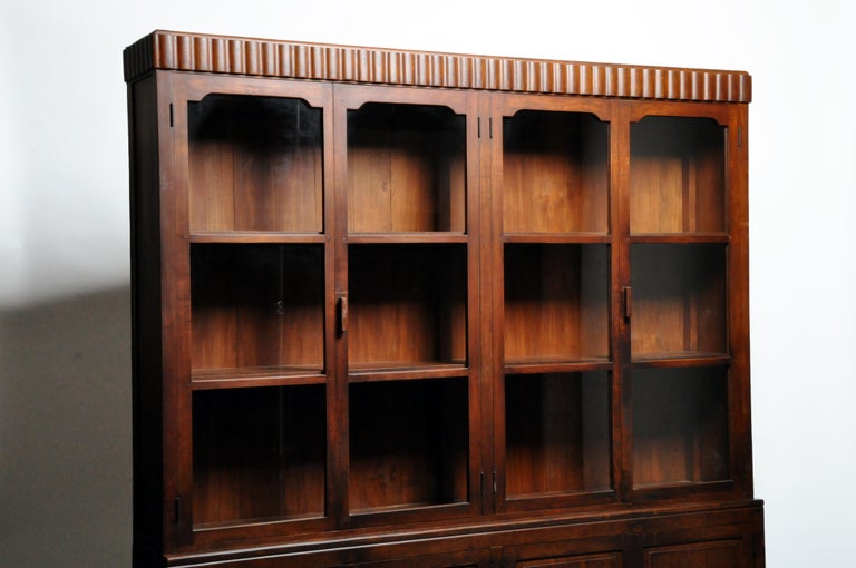 British Colonial Teak Wood Bookcase at 1stDibs colonial bookcase, colonial style bookcase