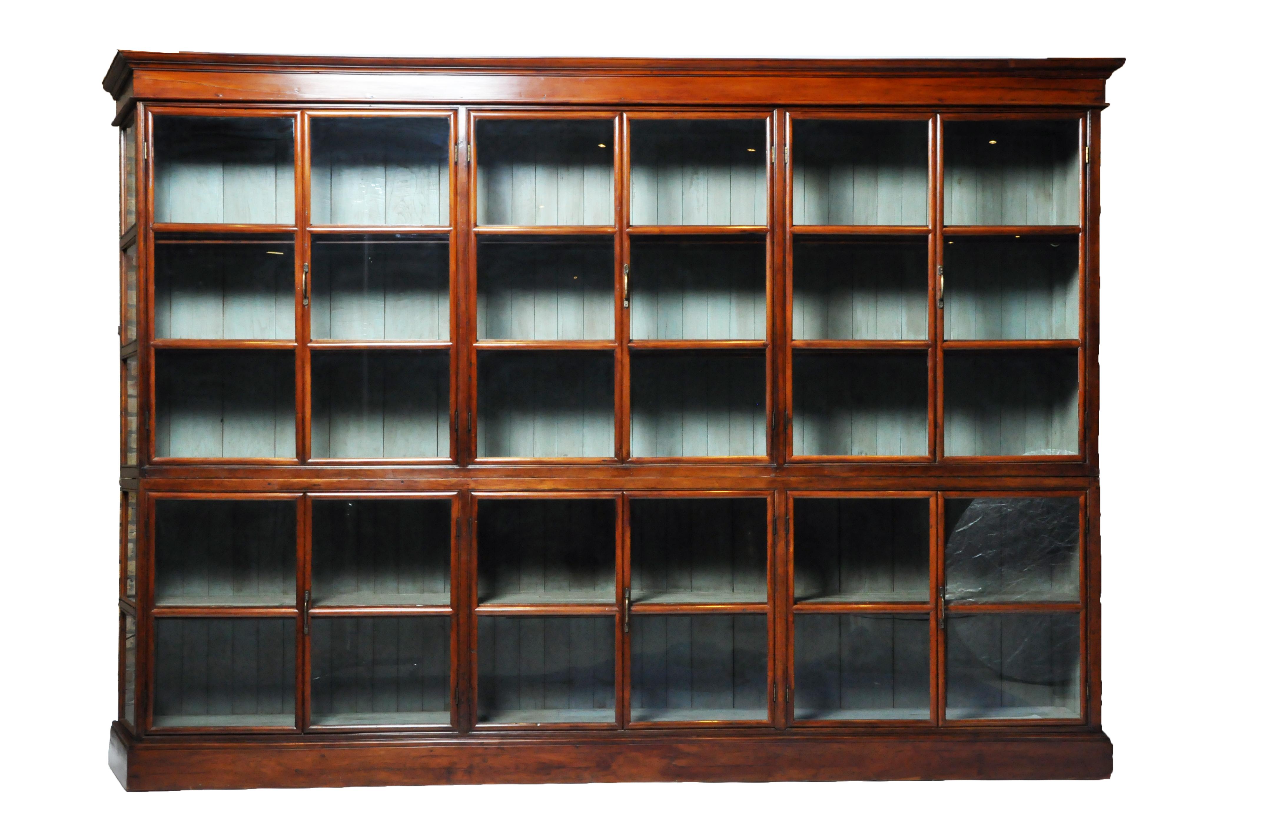 British Colonial Teak Wood Bookcase 14