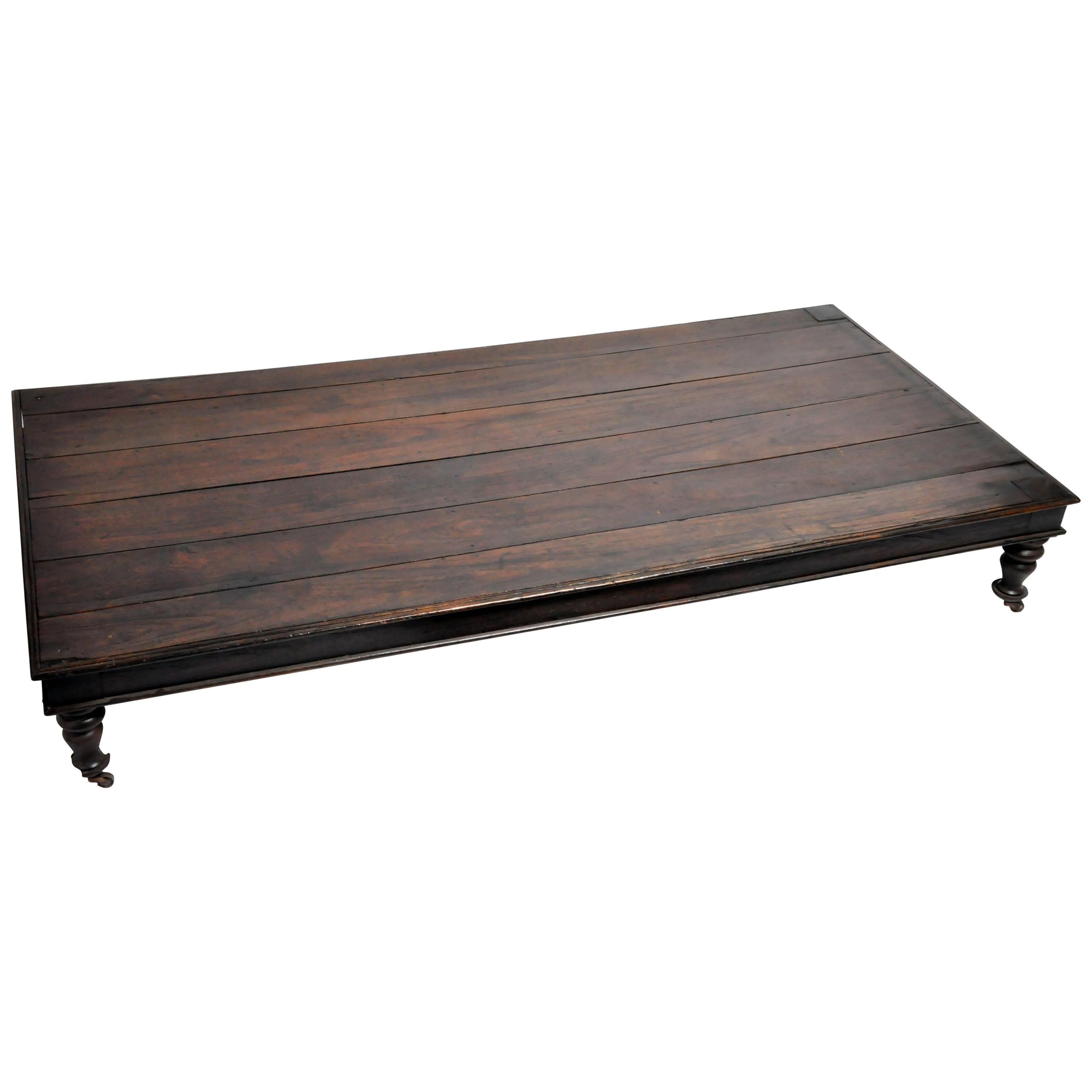 British Colonial Teak Wood Daybed 