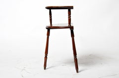 British Colonial Teak Wood Demi-Moon Table