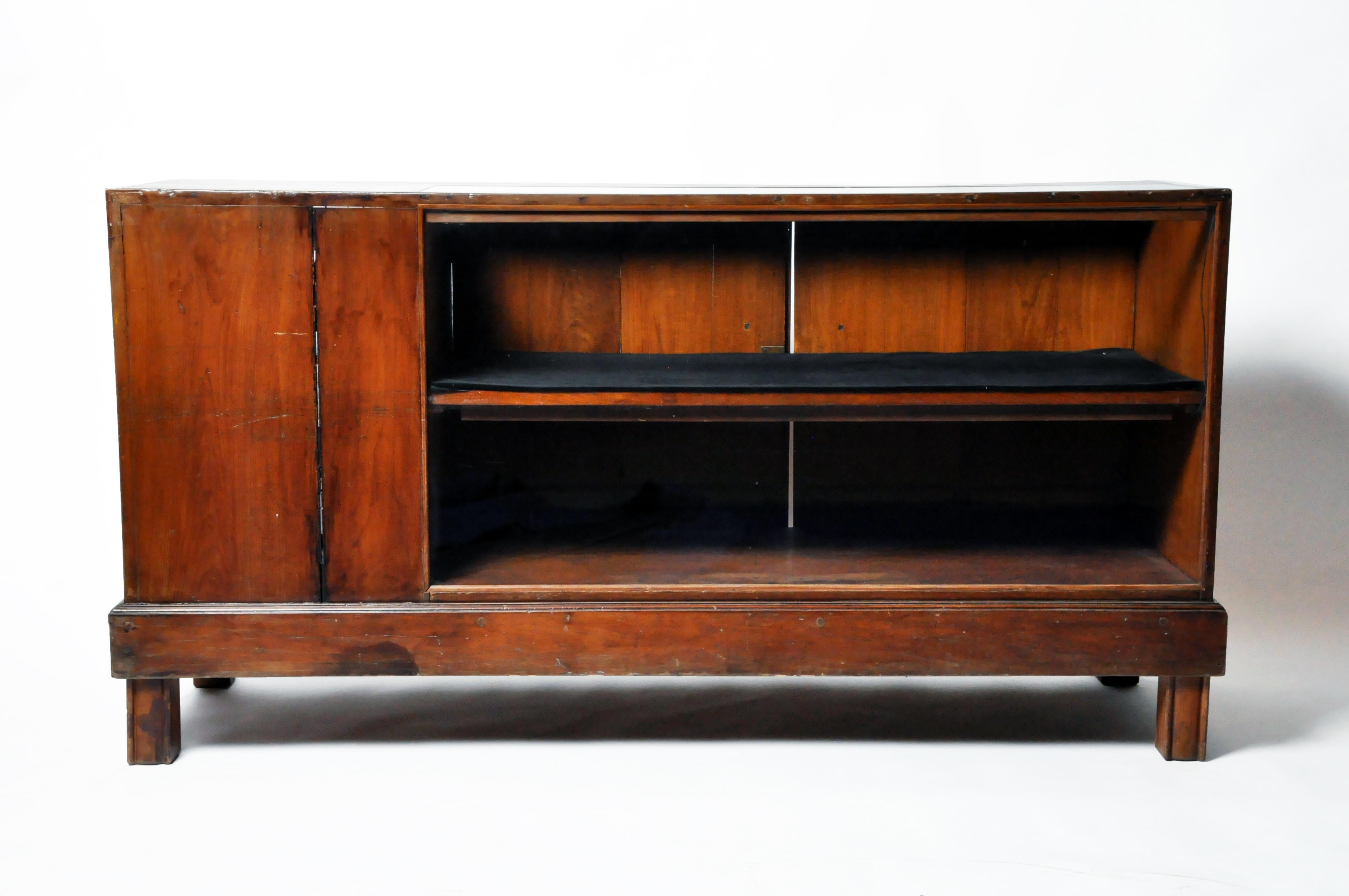 British Colonial Teak Wood Display Counter For Sale 11
