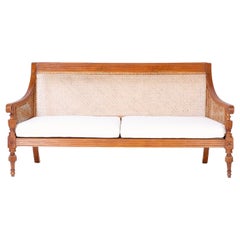 Antique British Colonial Teakwood Sofa