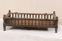 British Colonial Wooden Pet Bed / Bassinet from the Mid-20th Century