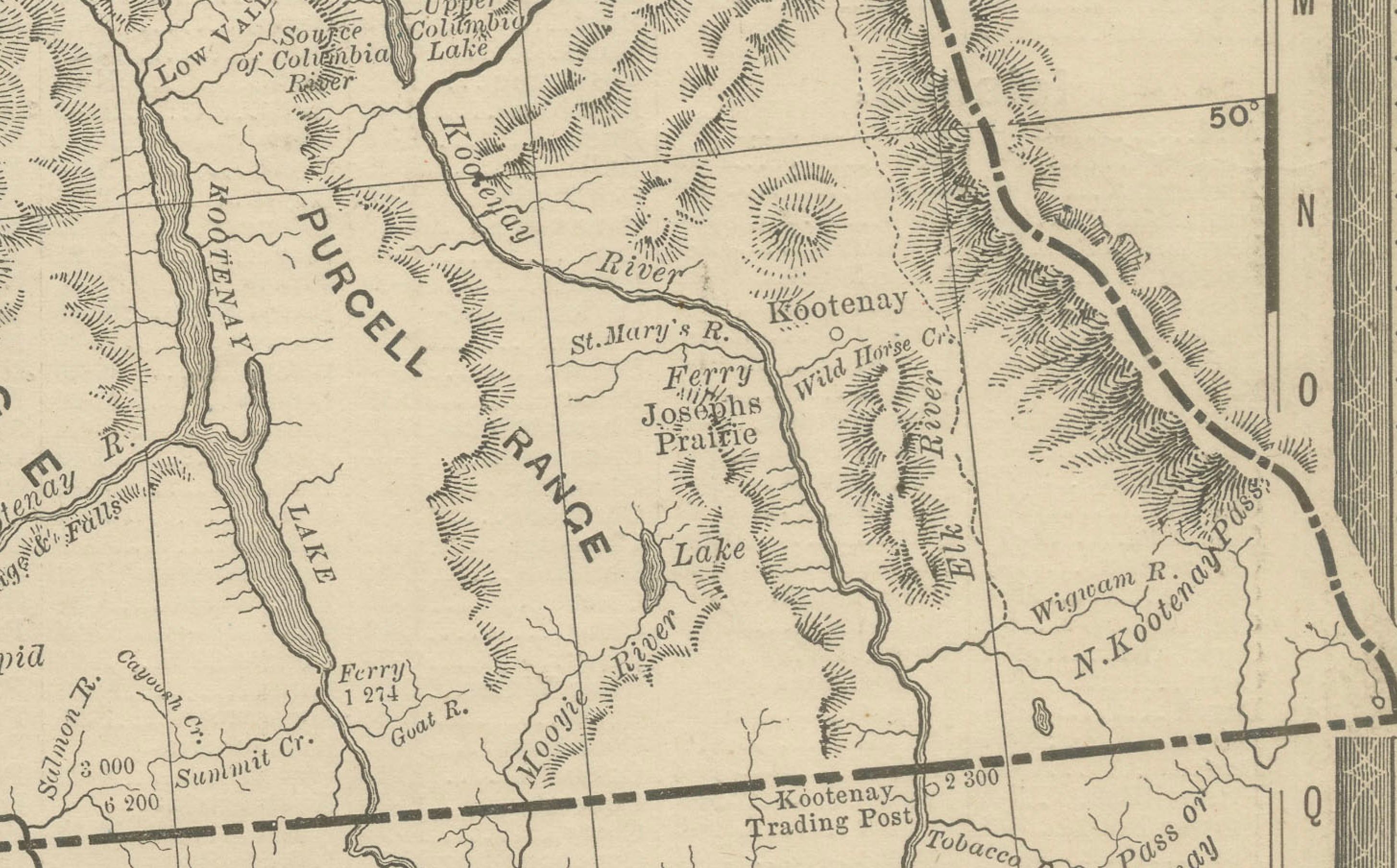 Engraved British Columbia 1888 Antique Map – Beautiful BC, Towns & Settlements For Sale