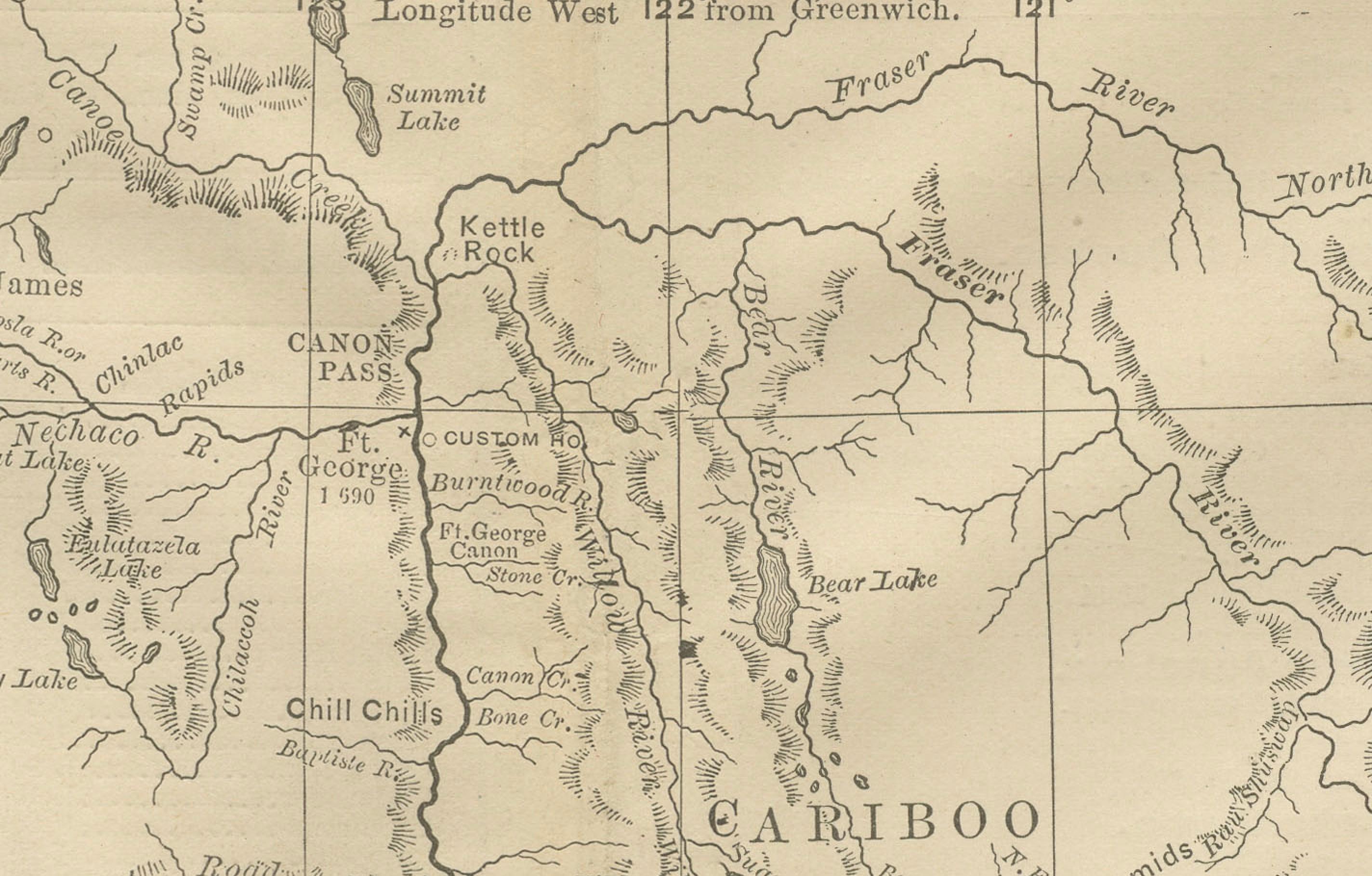 Paper British Columbia 1888 Antique Map – Beautiful BC, Towns & Settlements For Sale