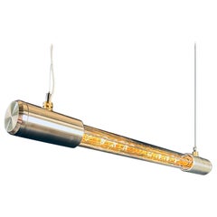 British Contemporary Aluminium & Borosilicate Glass Edison 'Fuse' Tube Light