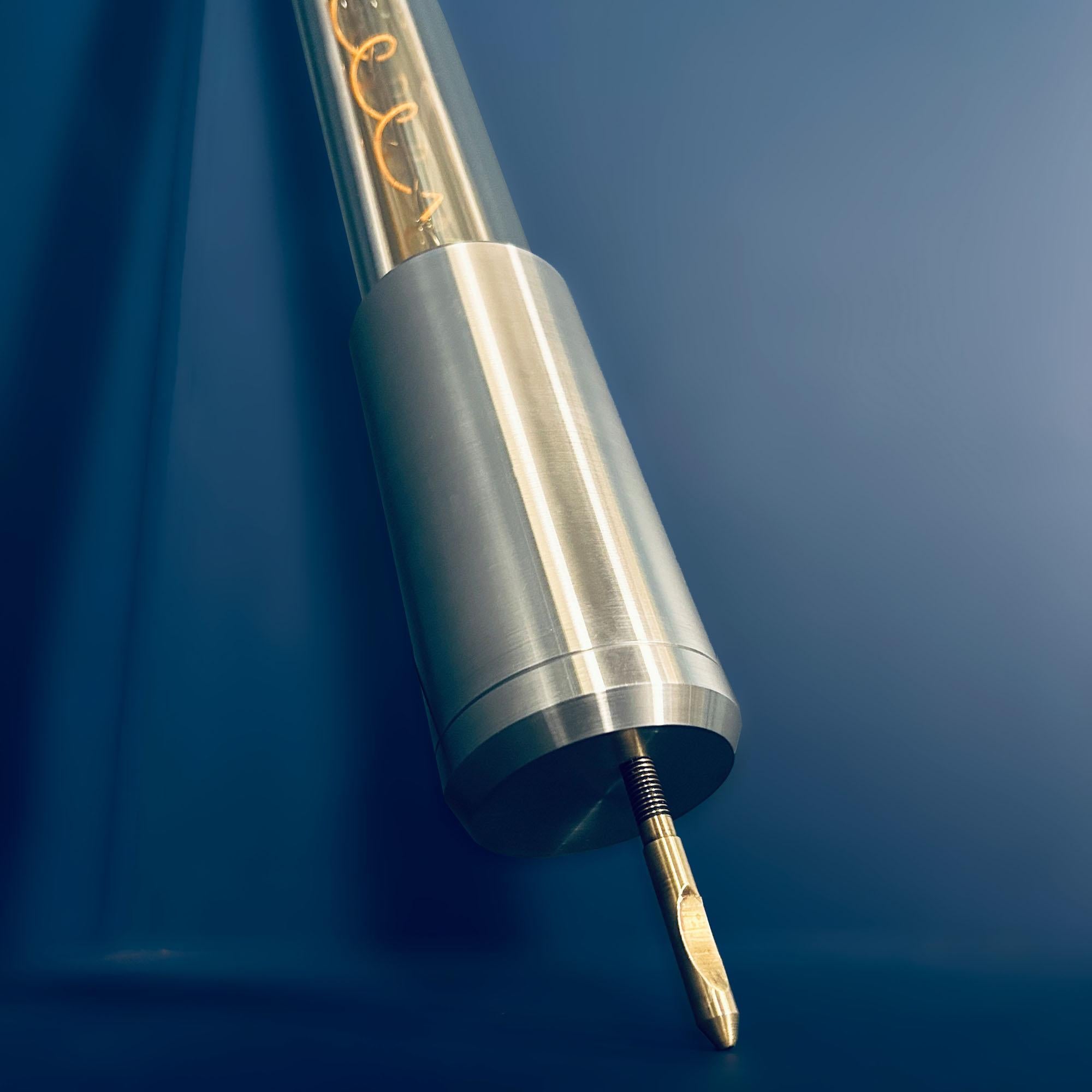 British Contemporary Aluminium & Glass Edison 'Fuse' Tube Light Floor Lamp For Sale 2