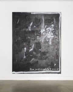 British Contemporary Black White Abstract Canvas Painting by Richie Culver, 2020