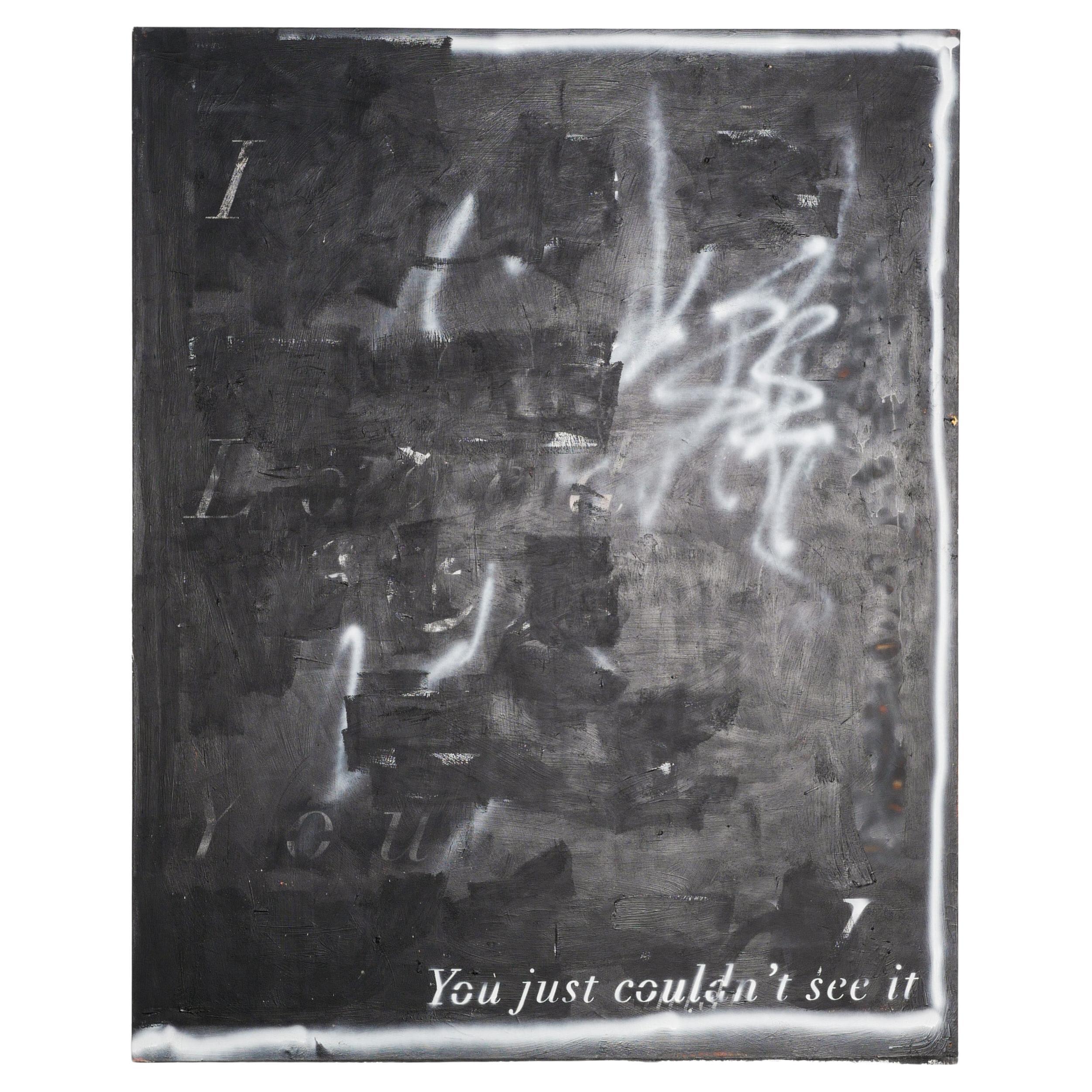 British Contemporary Black White Abstract Canvas Painting by Richie Culver, 2020