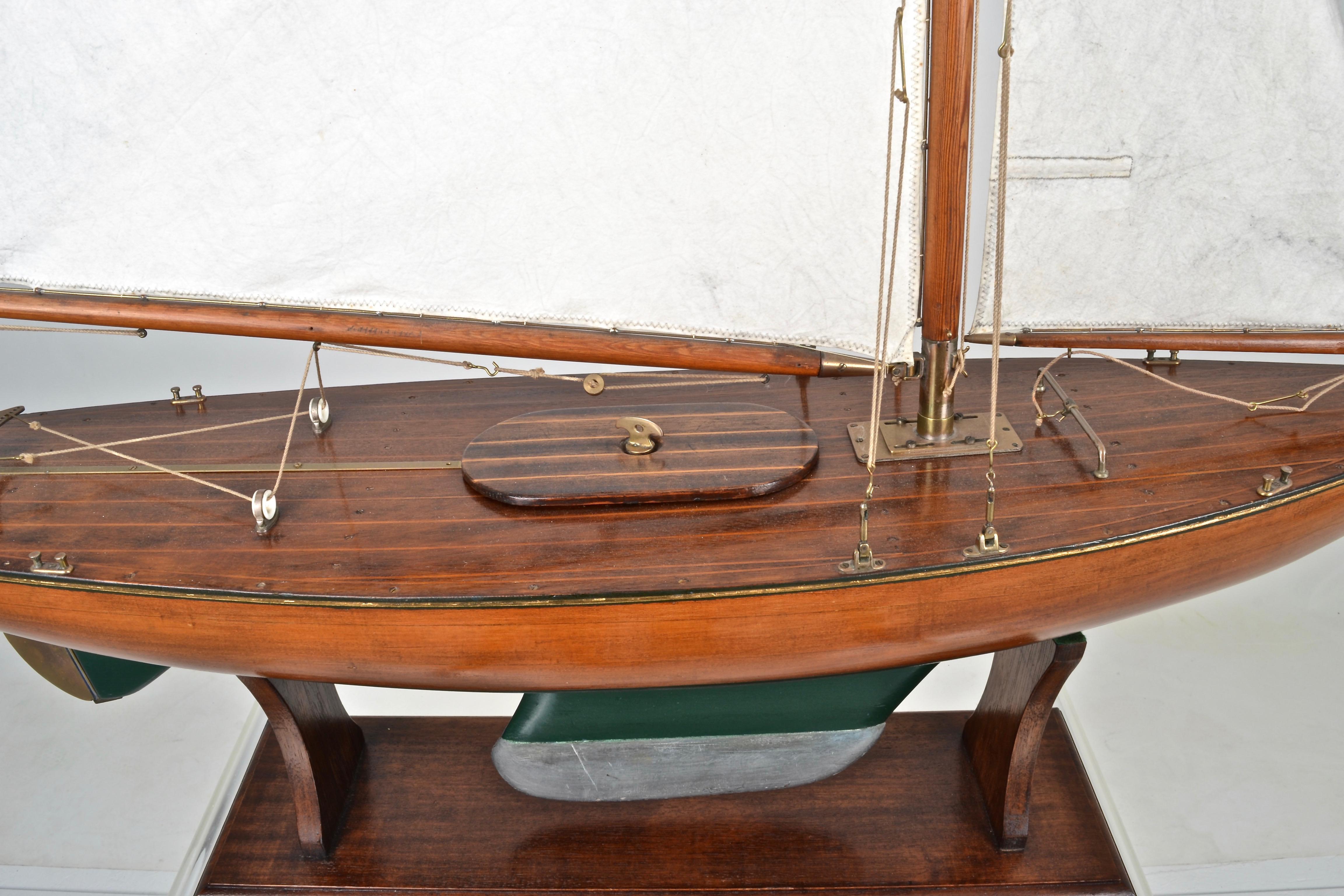 Mid-20th Century British Cutter Rig Pond Boat, 1930