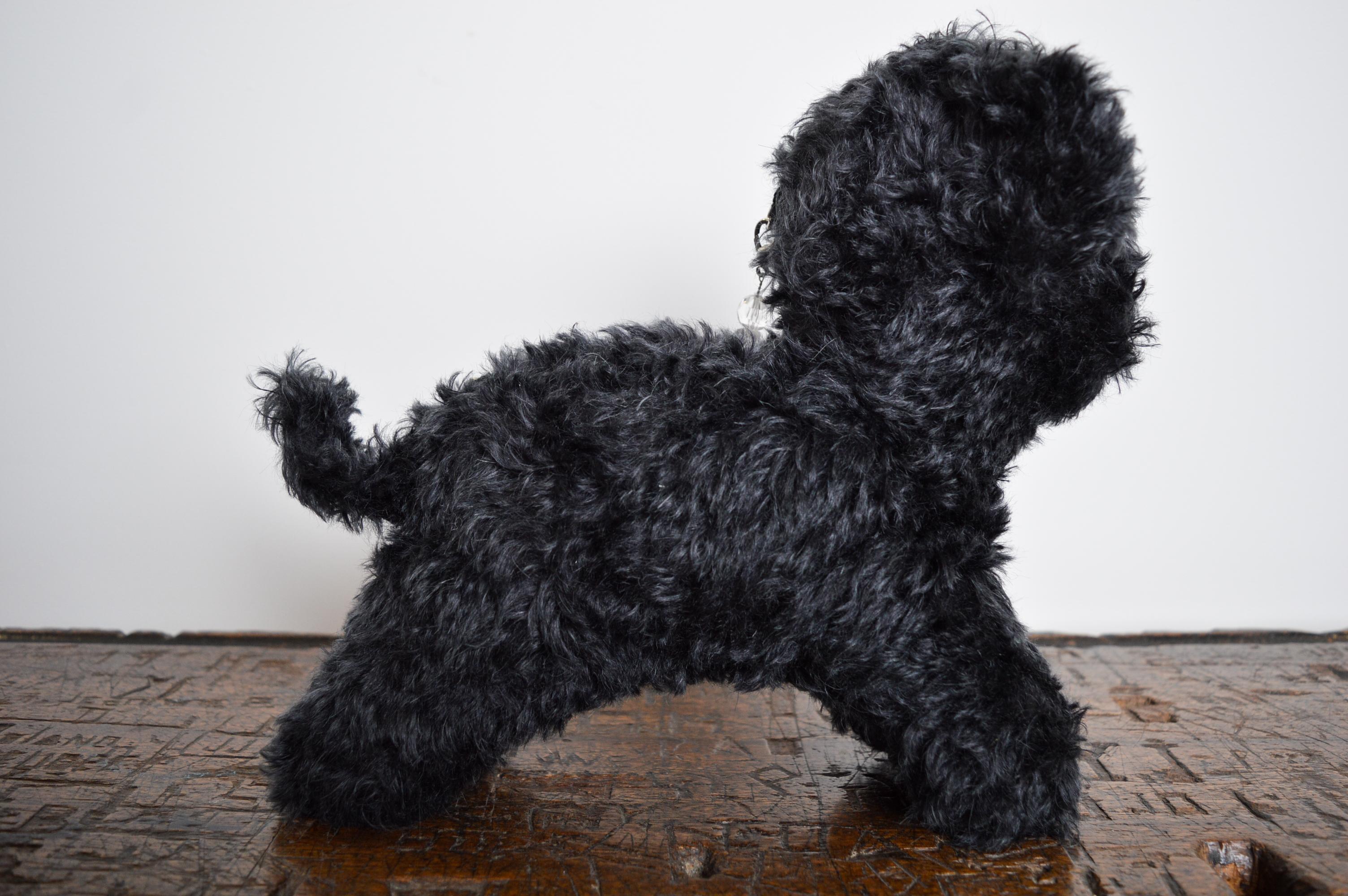 British Designer Ashley Williams 'Claudia' Mohair Novelty Teddy Dog Mini Bag For Sale 9