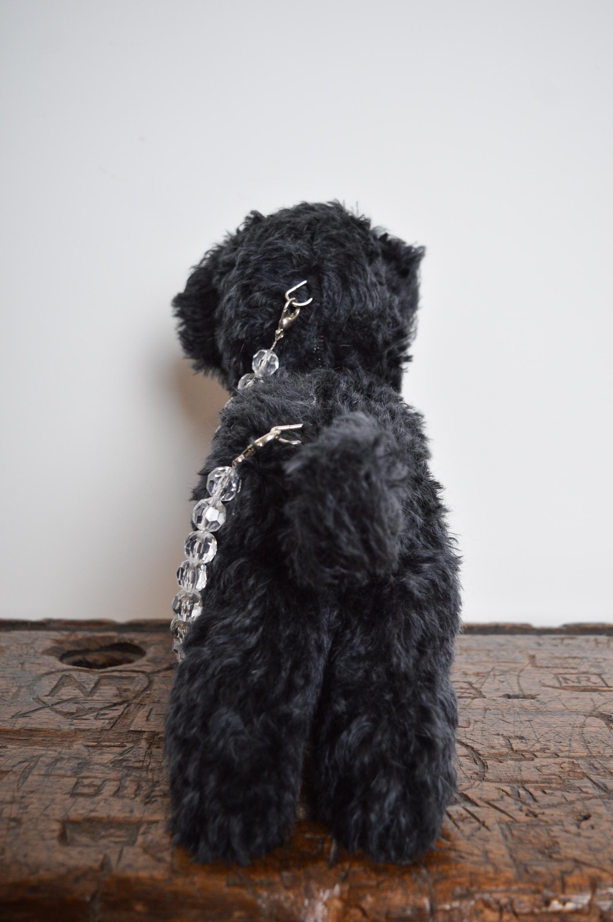 British Designer Ashley Williams 'Claudia' Mohair Novelty Teddy Dog Mini Bag For Sale 11
