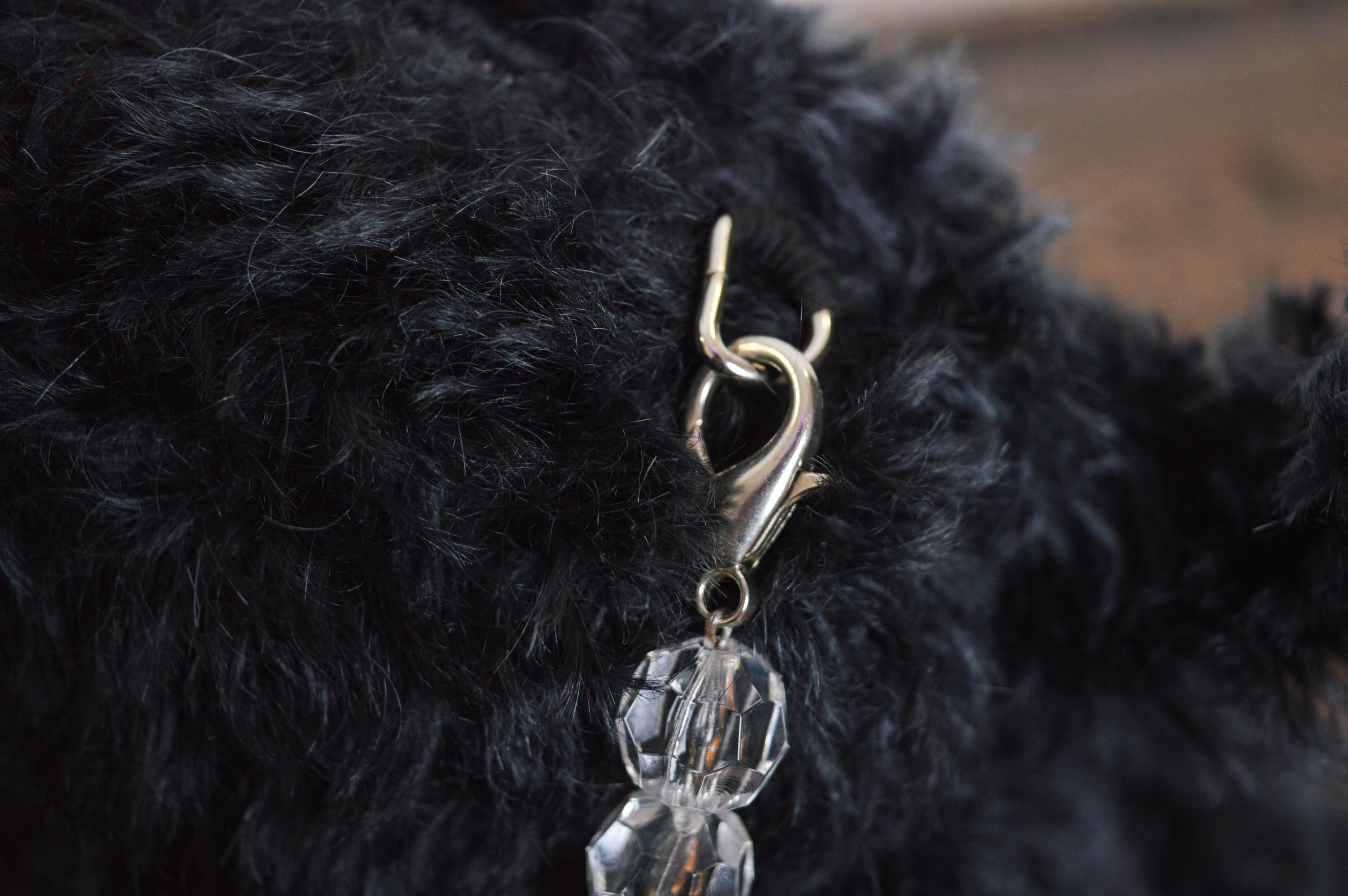 British Designer Ashley Williams 'Claudia' Mohair Novelty Teddy Dog Mini Bag 12