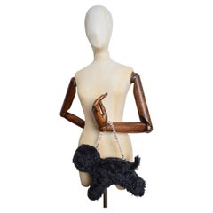 British Designer Ashley Williams 'Claudia' Mohair Novelty Teddy Dog Mini Bag