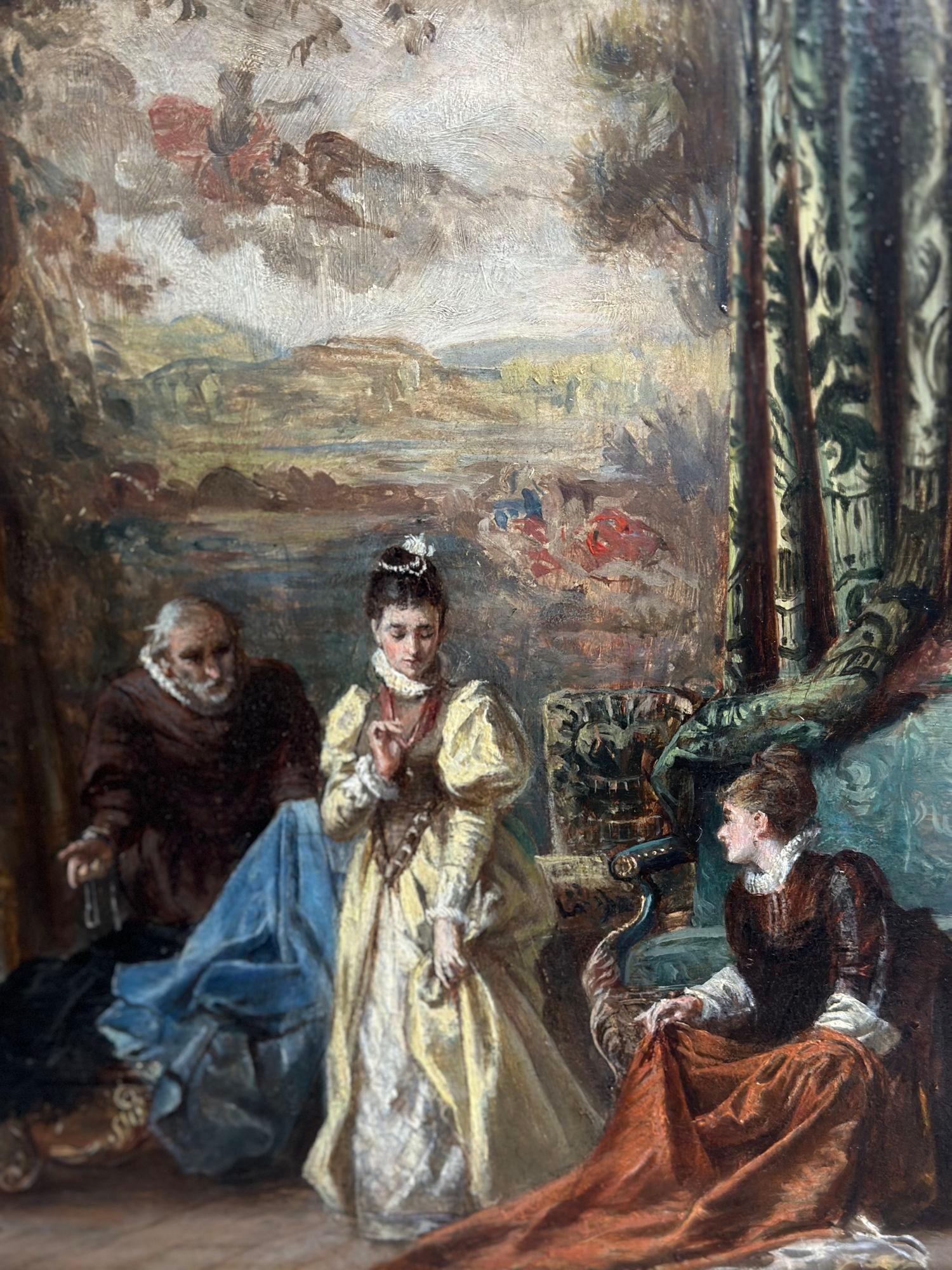 Britisches gerahmtes Gemälde von Laslett John Pott, Britisch, 1876 im Zustand „Gut“ im Angebot in Los Angeles, CA