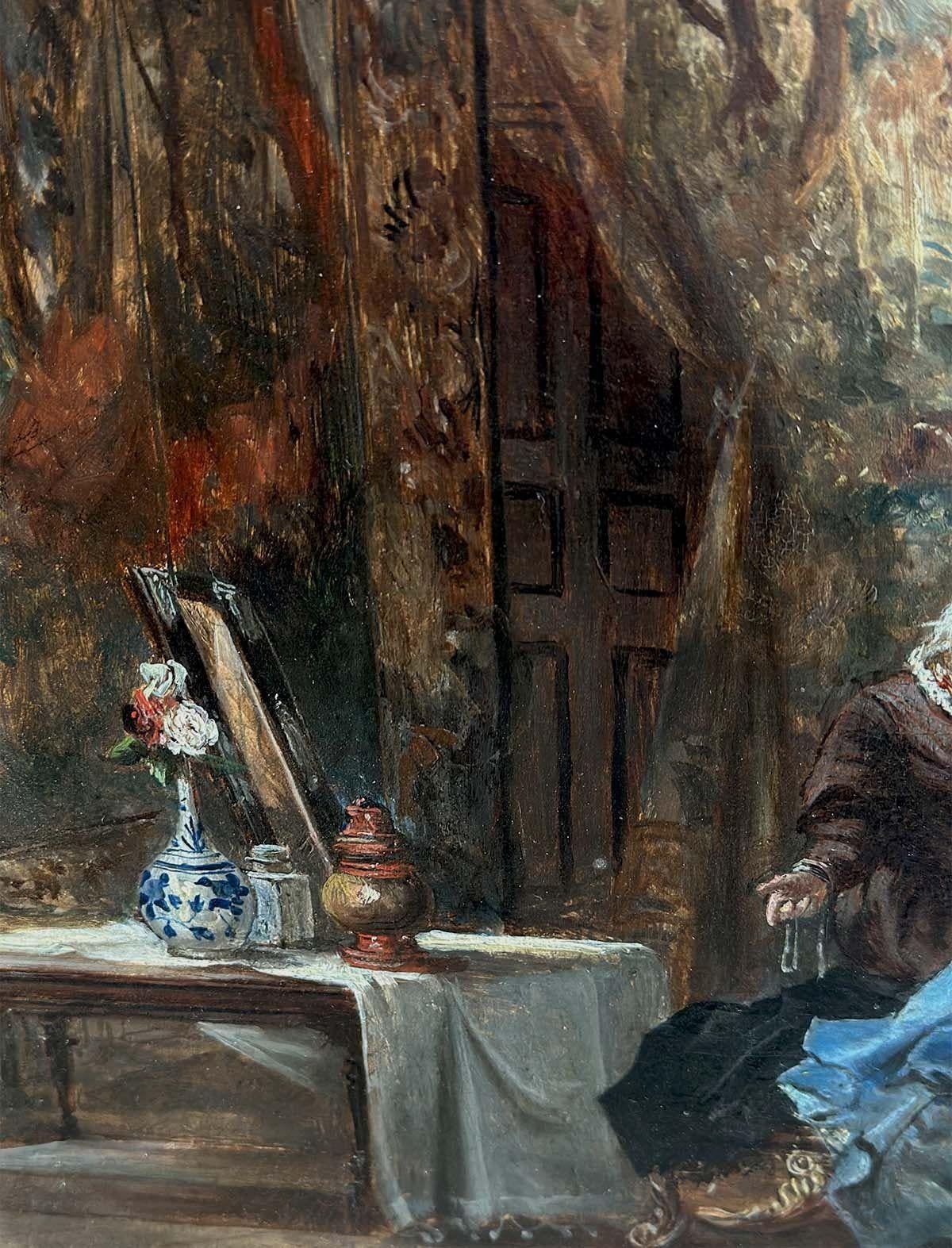 Britisches gerahmtes Gemälde von Laslett John Pott, Britisch, 1876 im Angebot 3
