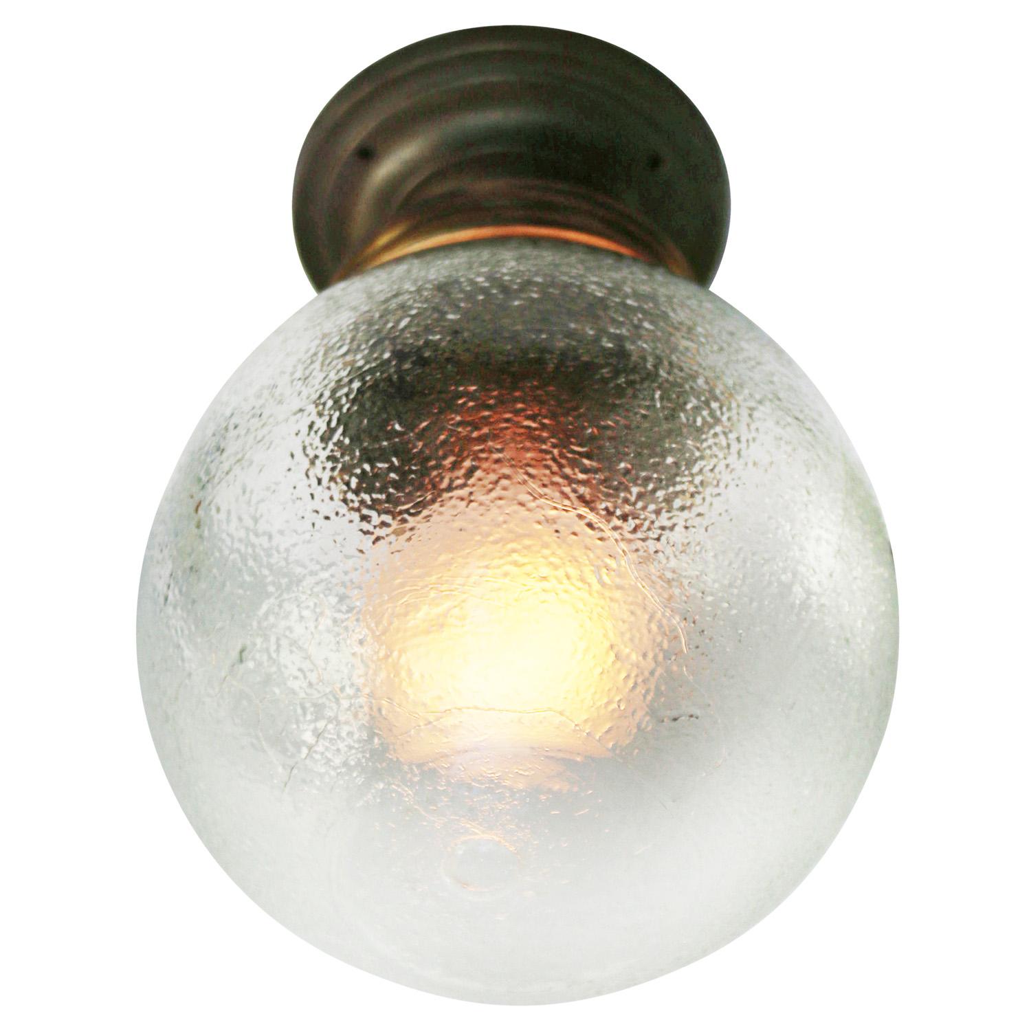 Lámparas de techo empotrables de cristal esmerilado británico Art Nouveau en venta