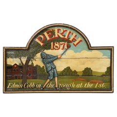 British Golfing Pub Sign, "Perth 1871"