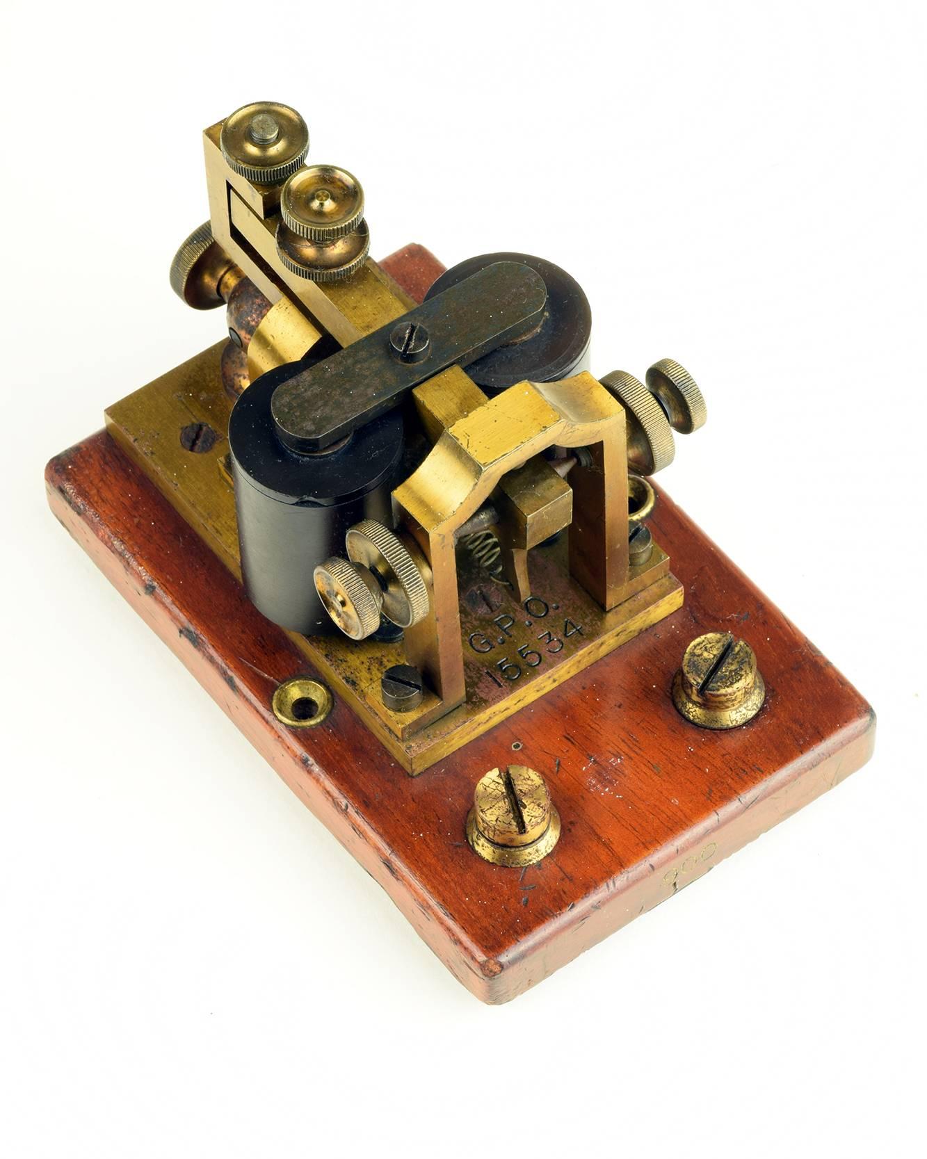 Machine Age British GPO Morse Code Sounder, Pre 1880s, Beautiful Collector's Desktop Object