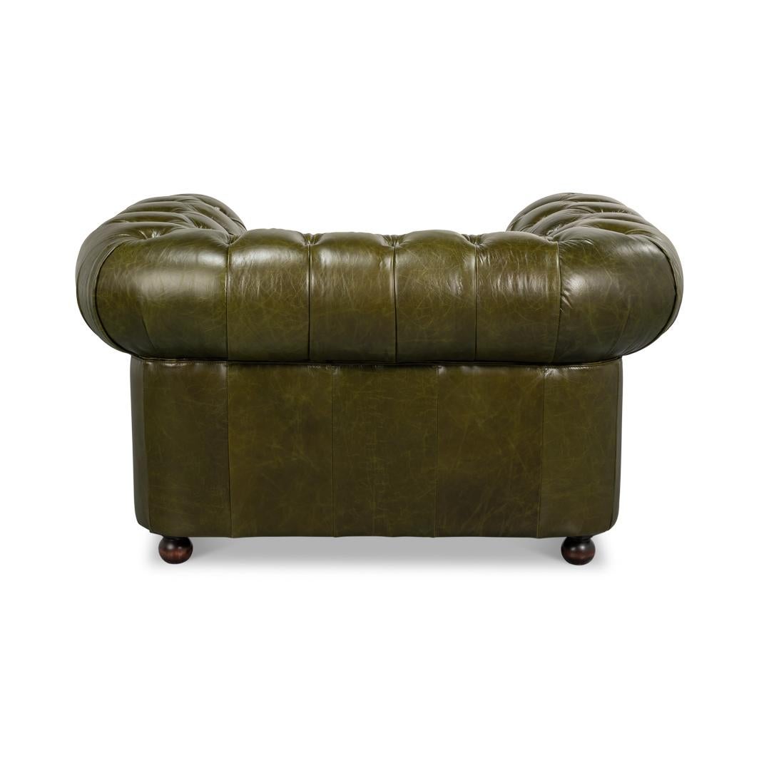 British Green Chesterfield Armchair In New Condition For Sale In Westwood, NJ