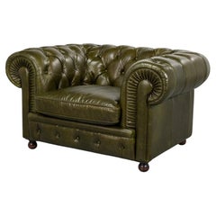 British Green Chesterfield Armchair