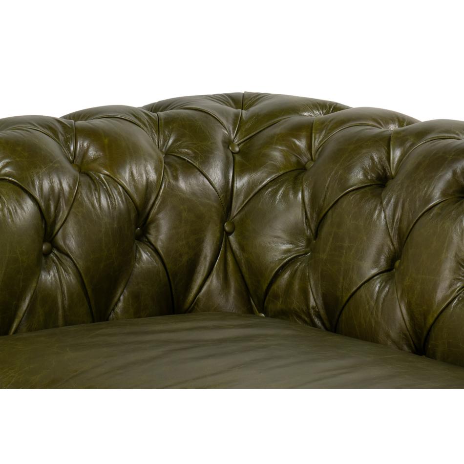 Canapé Chesterfield vert britannique en vente 5