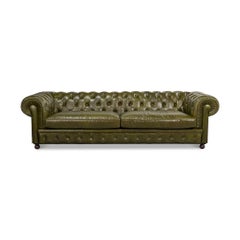 Canapé Chesterfield vert britannique