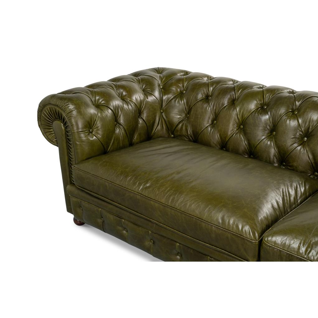 Canapé Chesterfield vert britannique Neuf - En vente à Westwood, NJ