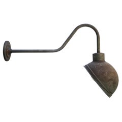 British Green Copper Vintage Industrial Sconce Wall Light