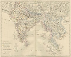 British India Map with Burma & Ceylon – Nieuwe Hand-Atlas, Leiden 1876