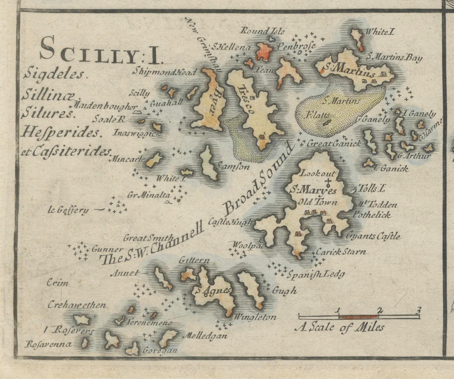 Engraved British Island Group Map 1695 – Morden’s Smaller Islands of the British Ocean For Sale