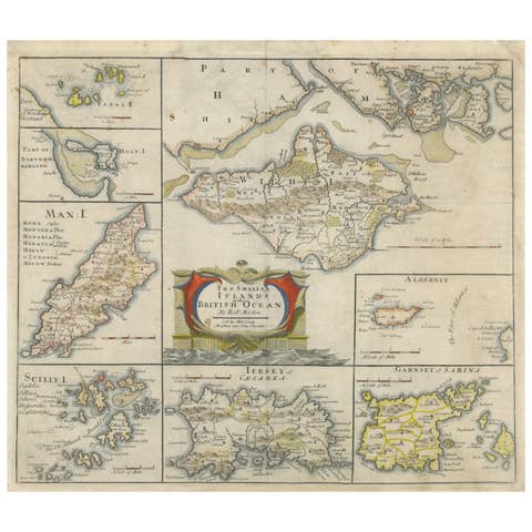 British Island Group Map 1695 – Morden’s Smaller Islands of the British Ocean