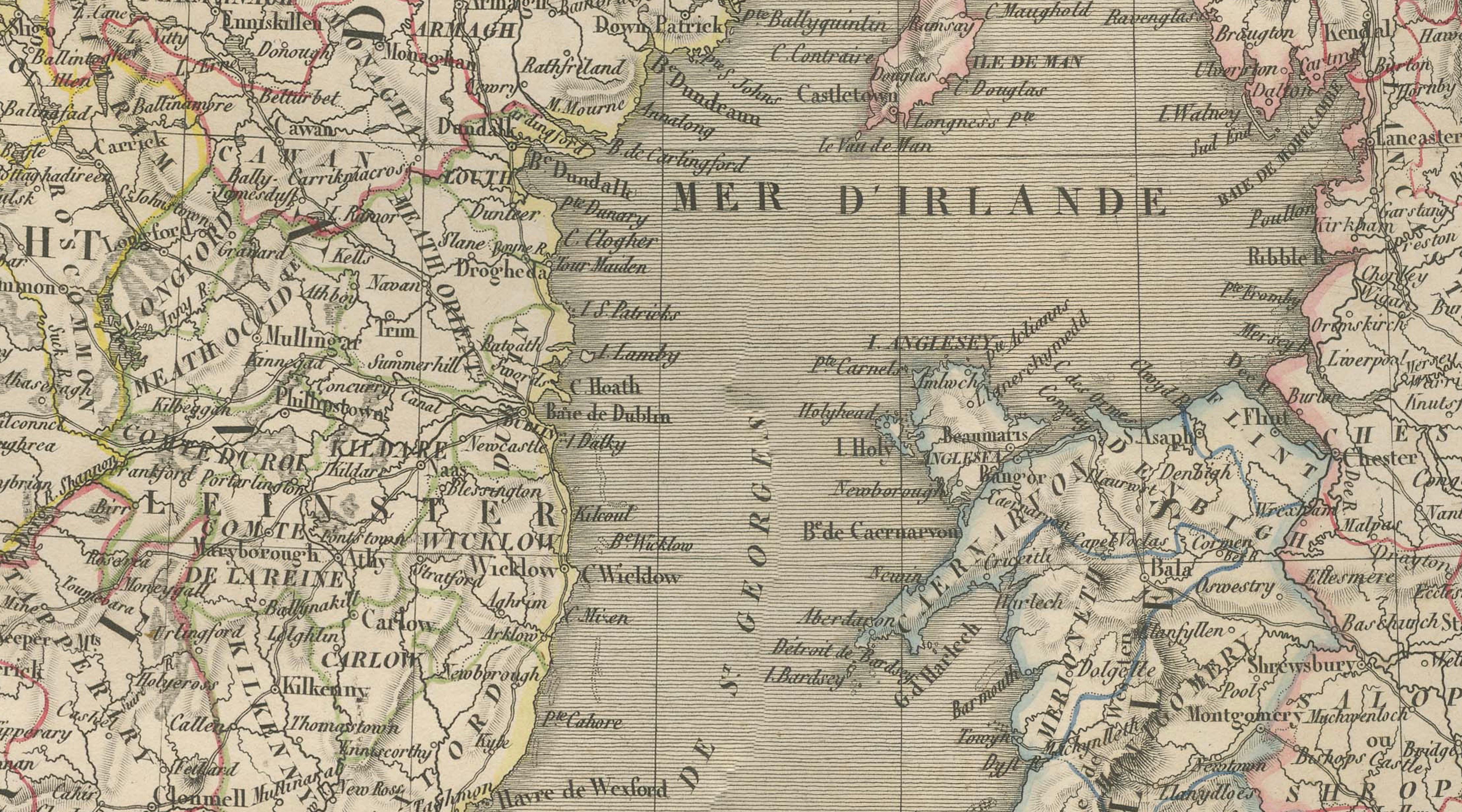 British Isles Antique Map – England, Scotland & Ireland, Lapie Paris 1836