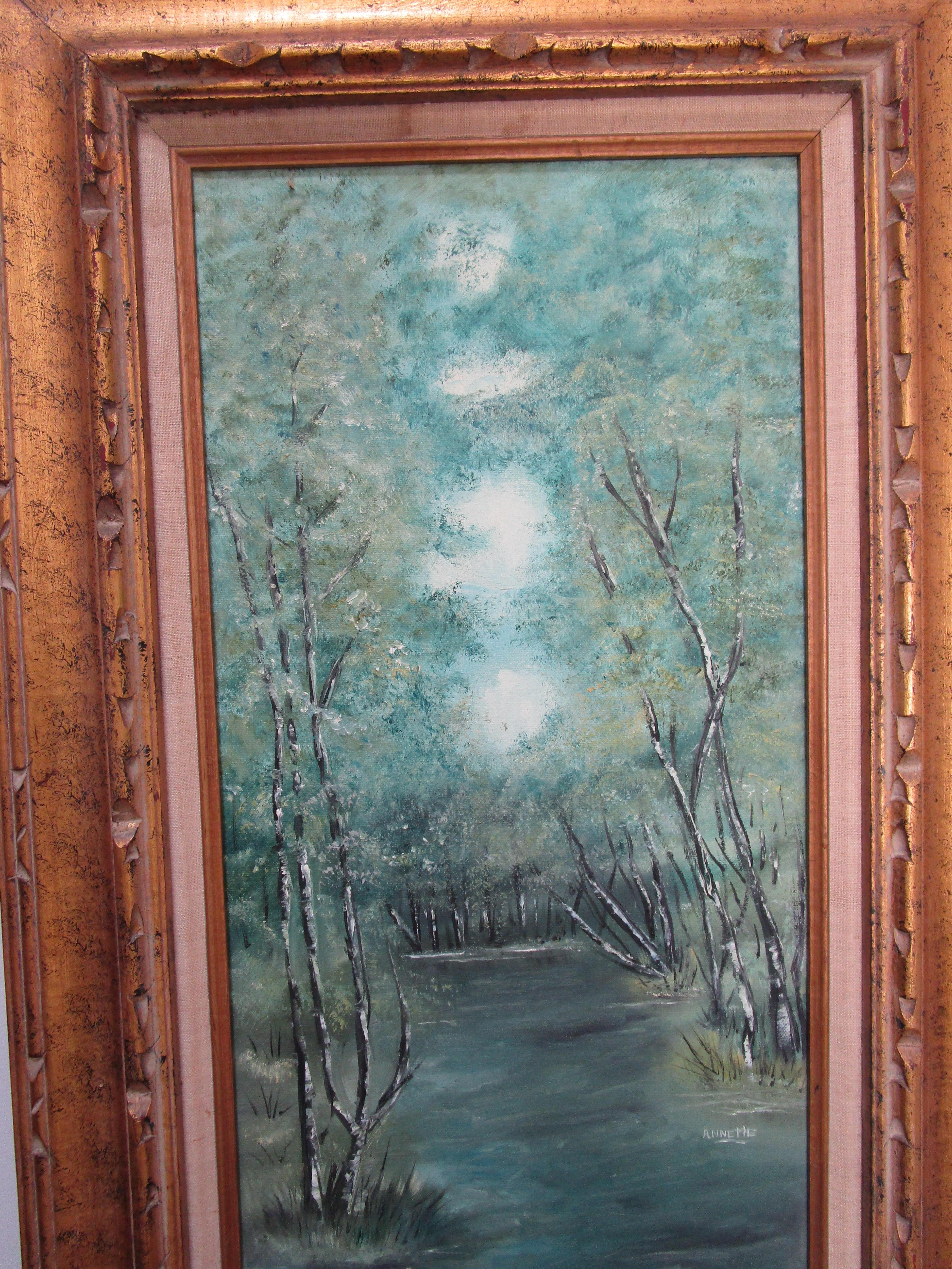 XIXe siècle Annette Elias, artiste paysagiste britannique, huile pastorale sur toile, années 1900 en vente