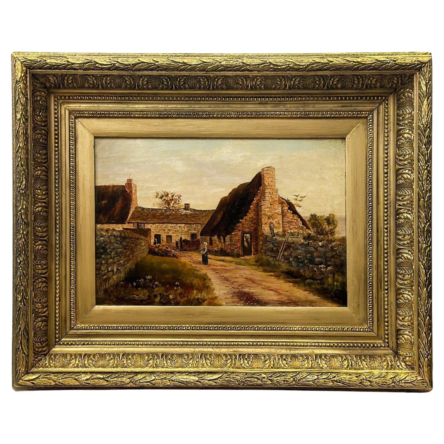 British Late 19th Century Framed Oil on Canvas