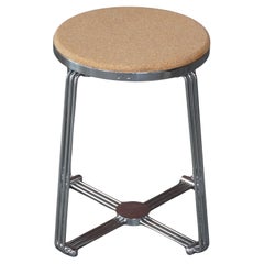 British Machine Age / Art Deco Alpax Cork Alumimun Cork Stool