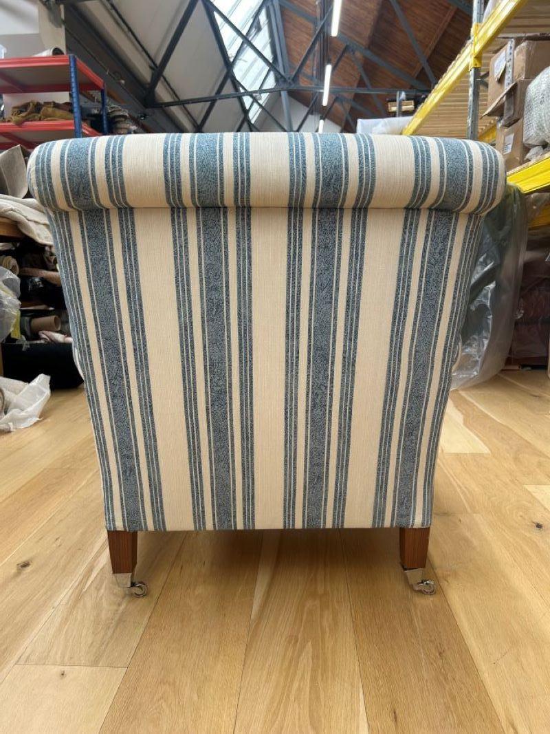 Victorian Fixed back armchair made in traditional upholstery workshop in London For Sale