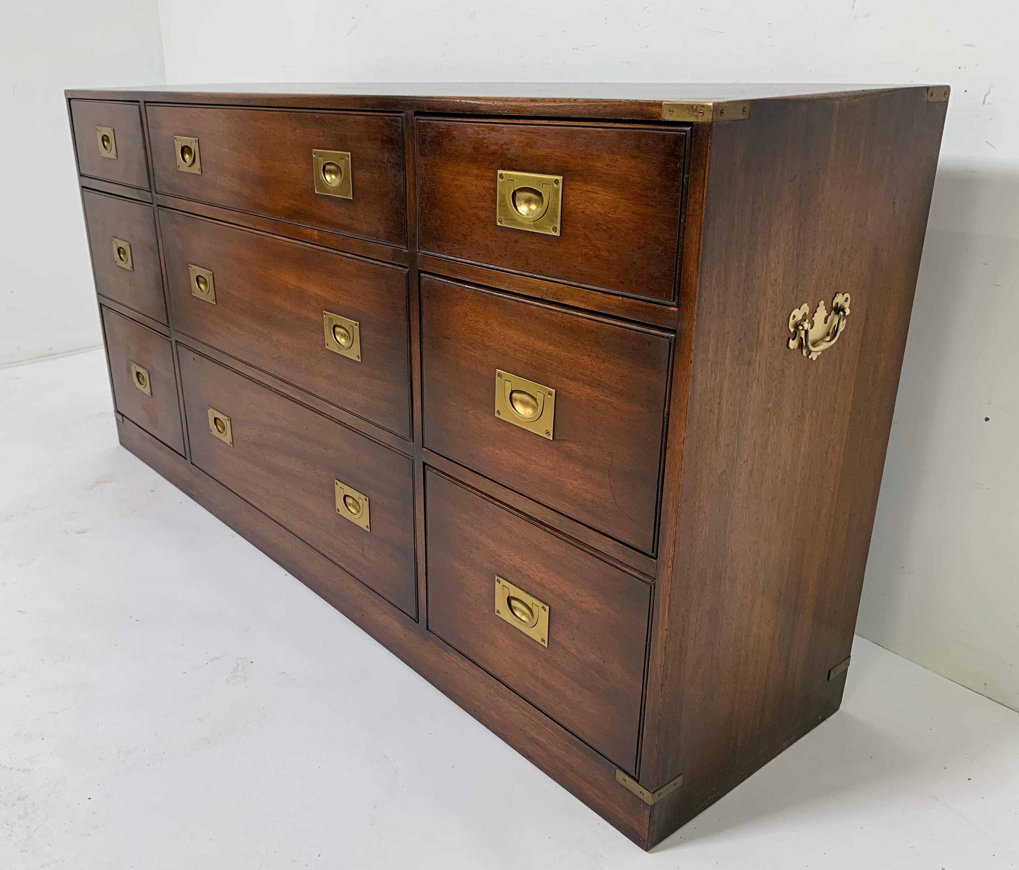 English British Made Bevan Funnell Military Style Campaign Chest, circa 1950s