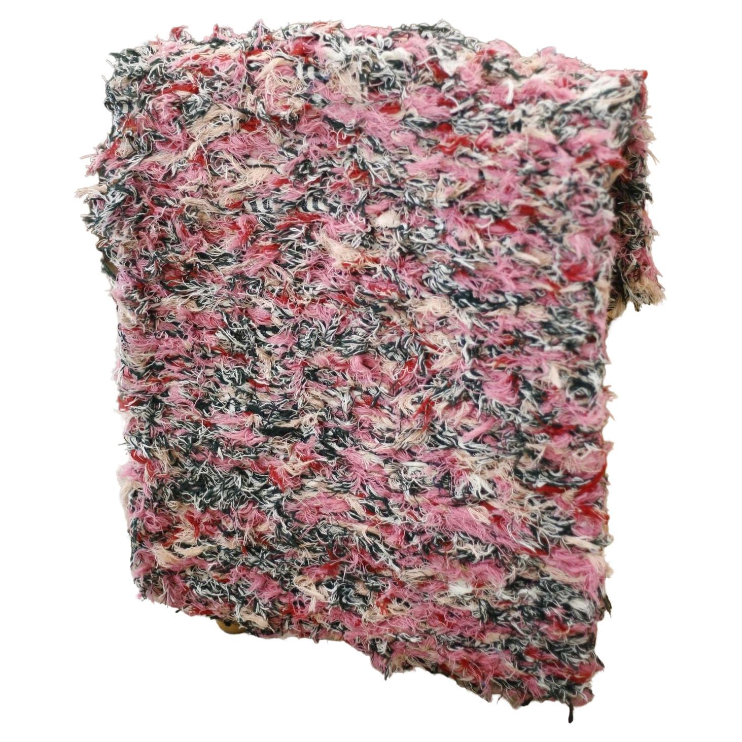 British Made Selvedge Tufted Rug, Pink For Sale
