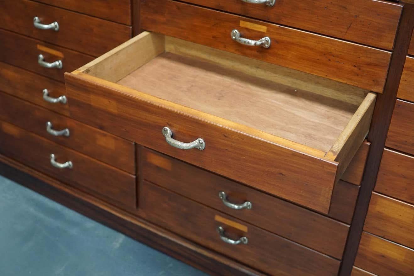 British Mahogany Apothecary Cabinet or Bank of Drawers, 1930s For Sale 6
