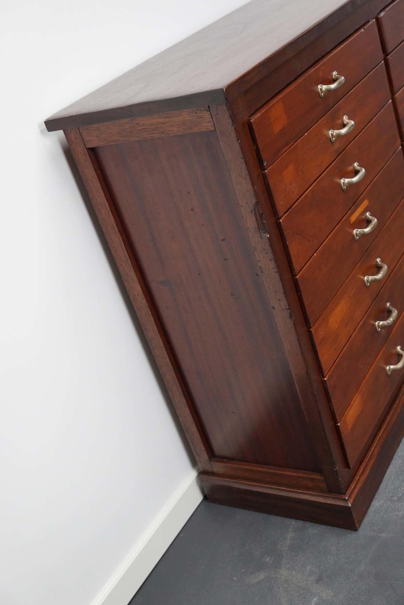 British Mahogany Apothecary Cabinet or Bank of Drawers, 1930s For Sale 10