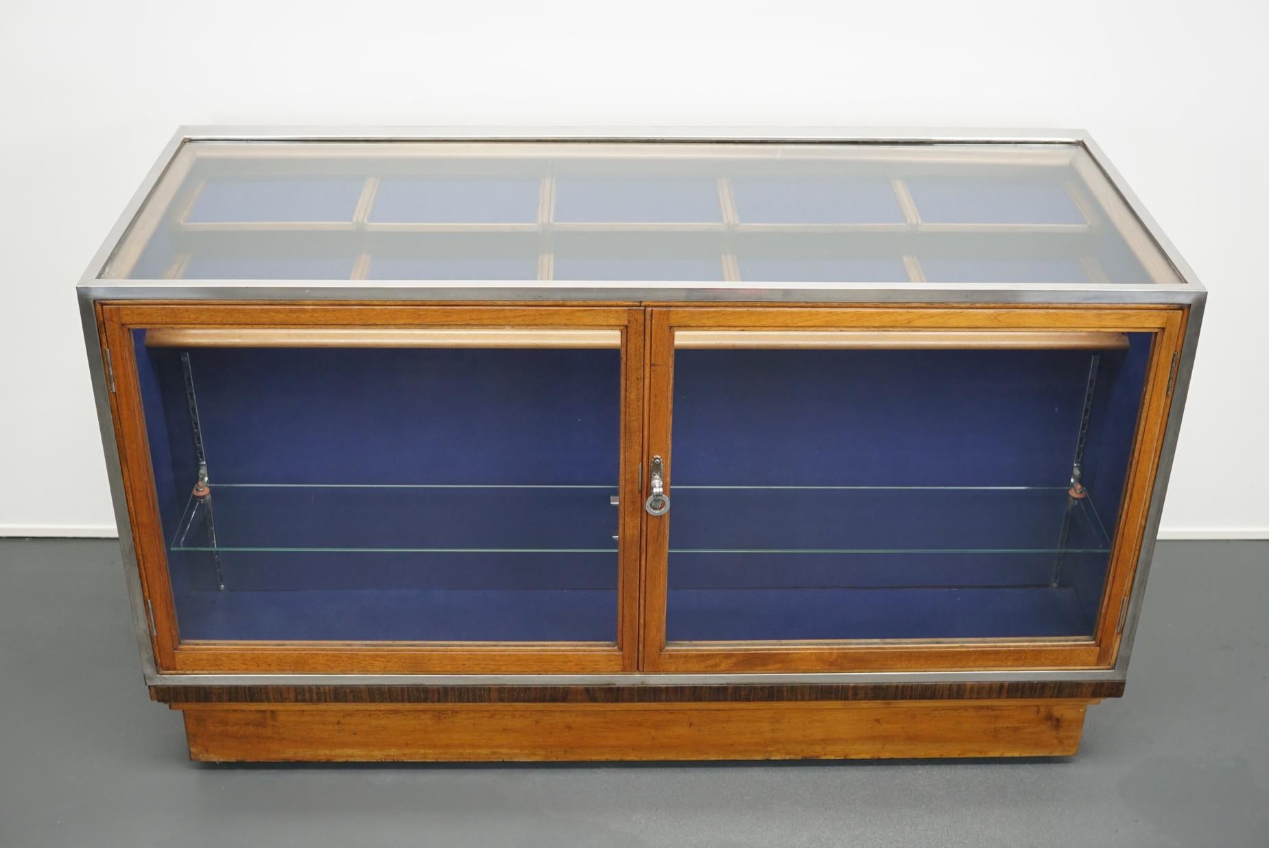 British Mahogany Haberdashery Cabinet or Shop Counter, 1930s 8