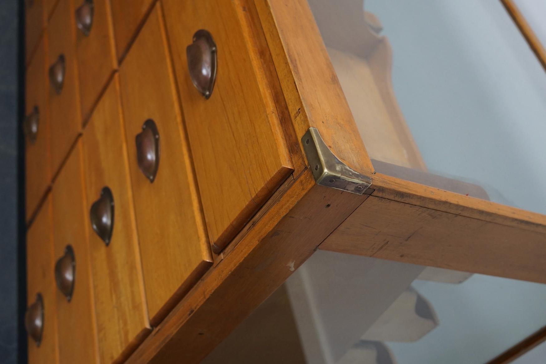 Art Deco British Maple Haberdashery Cabinet or Shop Counter, 1930s